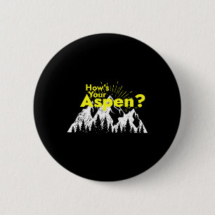 Bóton Redondo 5.08cm Engraçado Aspen Colorado esquiando como está seu A