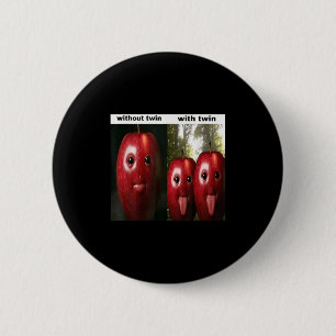 Bóton Redondo 5.08cm Engraçado Bobo Ai Apple Geração Z Meme Humor Twi
