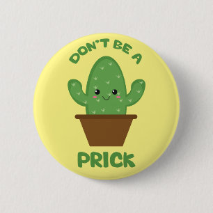 Bóton Redondo 5.08cm Engraçado Cactus Humor