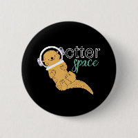 Engraçado Cartoon Animal Humor Otter Space