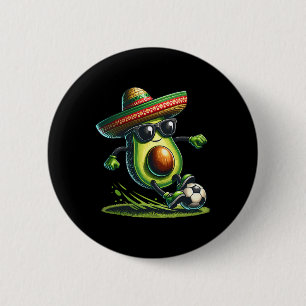 Bóton Redondo 5.08cm Engraçado Cinco De Mayo Avocado Mostrando Habilida