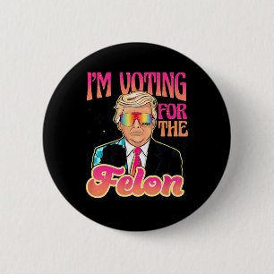 Bóton Redondo 5.08cm Engraçado Com O Voto Cruel 4 Trump 2024 Presentes