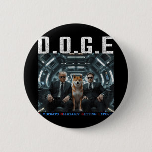 Bóton Redondo 5.08cm Engraçado D.o.g. e Doge Democrats Oficialmente Obt