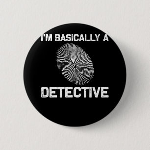 Bóton Redondo 5.08cm Engraçado Detetive Crime Investigue Drama Reader