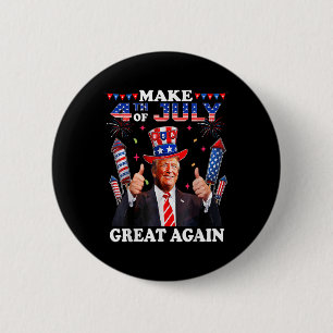 Bóton Redondo 5.08cm Engraçado Dia da Independência Do Trump Torne 4 De
