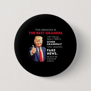 Bóton Redondo 5.08cm Engraçado Donald Trump Citação Do Avô Conservador