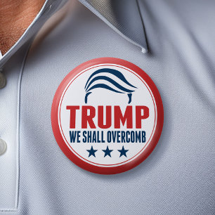 Bóton Redondo 5.08cm Engraçado Donald Trump - Vamos Supercomb