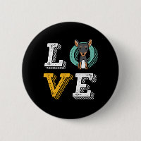 Engraçado Eu Amo Min Pin I Heart My Dog Puppy Love