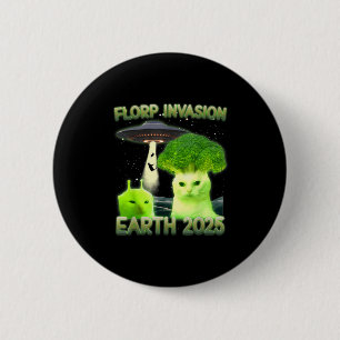Bóton Redondo 5.08cm Engraçado Glerp Glorp Alienígena Engraçada Cat Mem