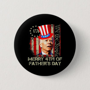 Bóton Redondo 5.08cm Engraçado Joe Biden 4 de julho Feliz 4 de julho