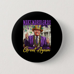 Bóton Redondo 5.08cm Engraçado Mardi Gras Donald Trump Mardi Gras Ameri