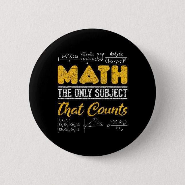 Bóton Redondo 5.08cm Engraçado Matemática Do Geek De Matemática O Único (Frente)