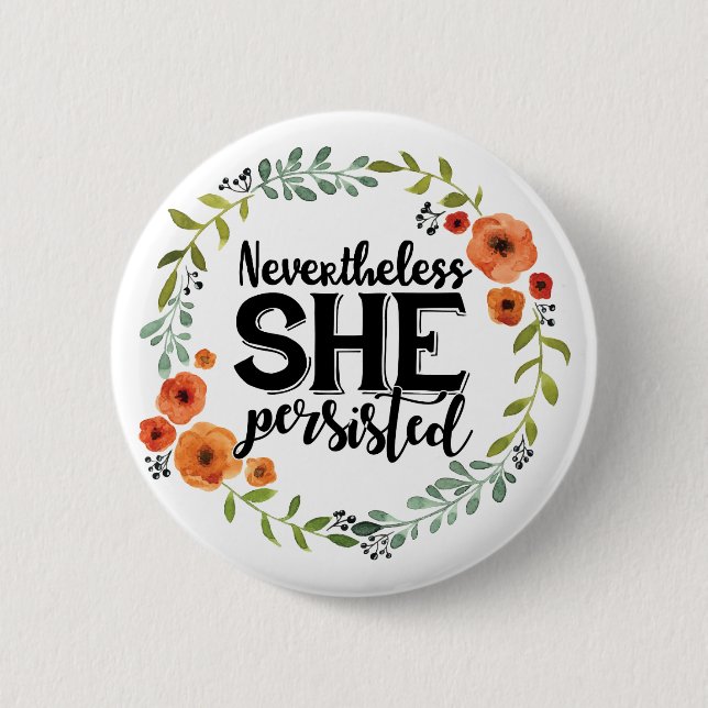 Bóton Redondo 5.08cm Engraçado não obstante persistiu meme bonito do (Frente)