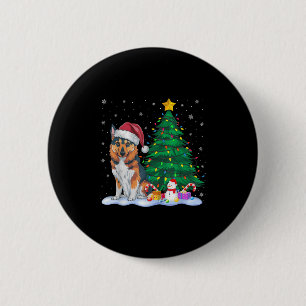 Bóton Redondo 5.08cm Engraçado Nojento Norueguês Cão Xmas Tree Rein