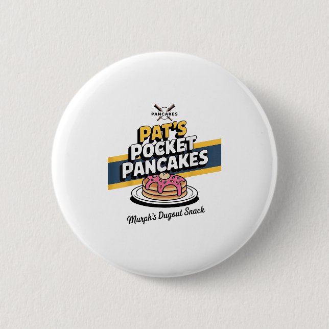 Bóton Redondo 5.08cm Engraçado Pancake Brechay (Frente)