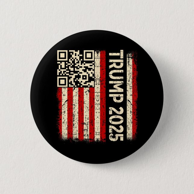 Bóton Redondo 5.08cm Engraçado Qr Donald Trump Dancing 4745 Code Video (Frente)