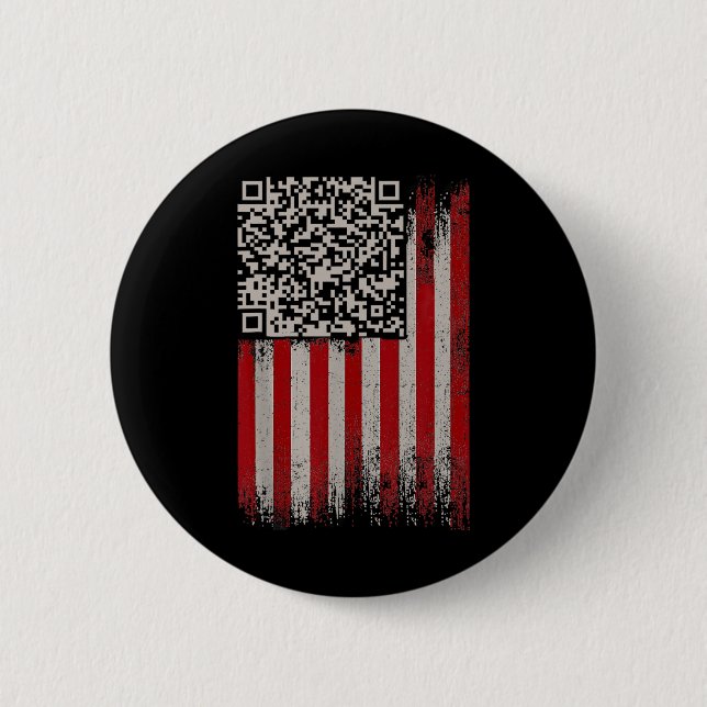Bóton Redondo 5.08cm Engraçado Qr Trump Dance Code (Frente)