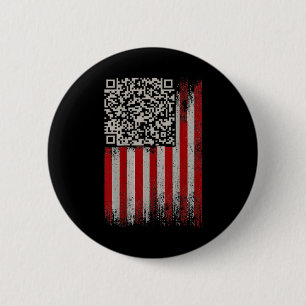 Bóton Redondo 5.08cm Engraçado Qr Trumps Dançando Código