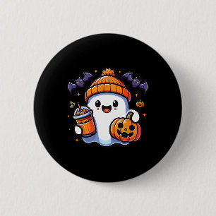 Bóton Redondo 5.08cm Engraçado Retro Bonito Halloween Fantasma Pumpkin