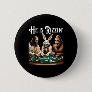Bóton Redondo 5.08cm Engraçado Rizz Ele É Rizzin Jesus