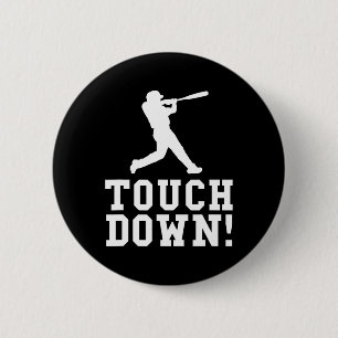 Bóton Redondo 5.08cm Engraçado Touchdown Baseball Futebol do Presente