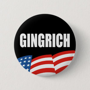 Bóton Redondo 5.08cm Engrenagem da eleição de NEWT GINGRICH