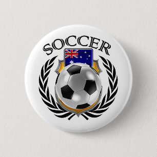 Bóton Redondo 5.08cm Engrenagem do fã do futebol 2016 de Austrália