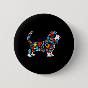 Bóton Redondo 5.08cm Enigma do Cão de Aposta Conscientização do Autismo