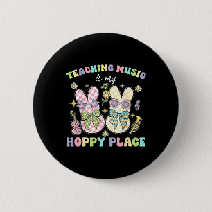 Bóton Redondo 5.08cm Ensino de Música Hoppy Place Páscoa Days Resur