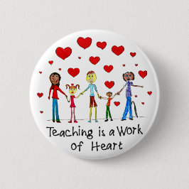 Bóton Redondo 5.08cm Ensino é um Botão Trabalho de Pino Cardíaco