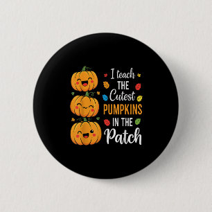Bóton Redondo 5.08cm Ensino Os Pumpkins Mais Bonitos No Dia Das Bruxas