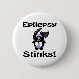 Bóton Redondo 5.08cm Epilepsia Cheira a Design de Consciencialização