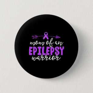 Bóton Redondo 5.08cm Epilepsia Mãe Cabeça Roxa Sensibilização Mãe