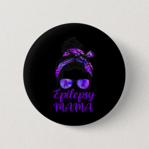 Bóton Redondo 5.08cm Epilepsia Mamã Messaging Bun Hair Gles Bandana Pur