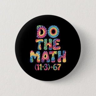Bóton Redondo 5.08cm Equação de matemática da escola Groovy 100 dias Fa