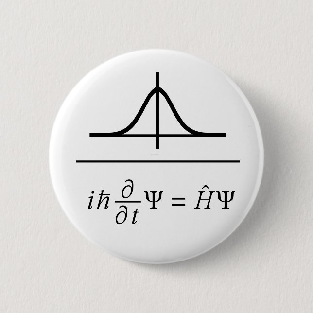 Bóton Redondo 5.08cm Equação de Schrödinger (Frente)