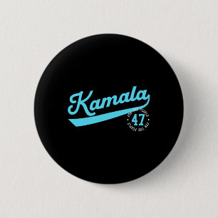Bóton Redondo 5.08cm Equipe Atlética Kamala 47º Presidente Para O Povo