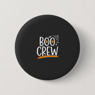 Bóton Redondo 5.08cm Equipe Boo Design de Fantasma de Halloween_1
