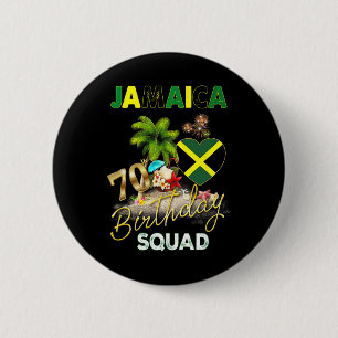 Bóton Redondo 5.08cm Equipe de aniversário de 70 anos da Jamaica Viagem