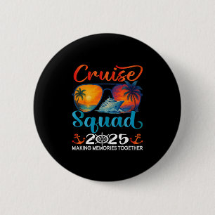 Bóton Redondo 5.08cm Equipe de Cruzeiro 2025 Amigos Família Férias Comb