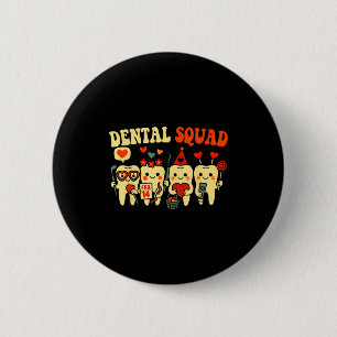 Bóton Redondo 5.08cm Equipe de enfermeira dentária dia dos namorados de
