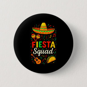 Bóton Redondo 5.08cm Equipe de festa - festa cinco de maio Fiesta mexic