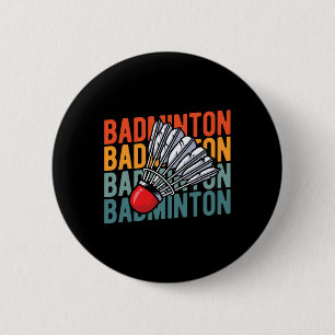 Bóton Redondo 5.08cm Equipe de Racket de Badminton Retro - Encerramento