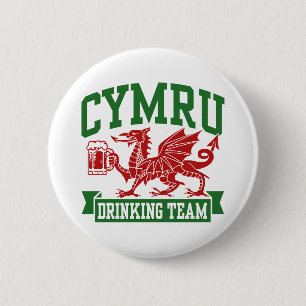 Bóton Redondo 5.08cm Equipe do bebendo de CYMRU