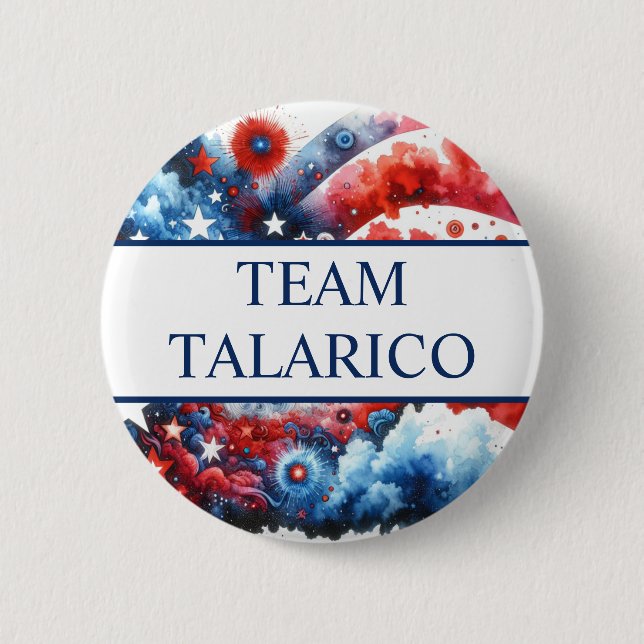 Bóton Redondo 5.08cm Equipe James Talarico para Presidente (Frente)