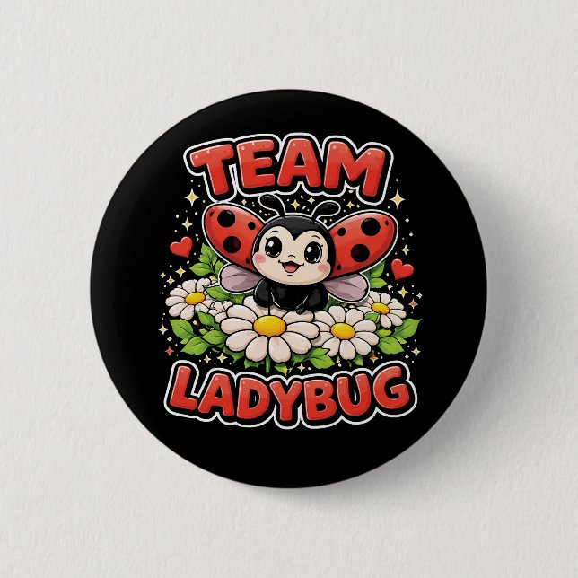 Bóton Redondo 5.08cm Equipe Ladybug (Frente)