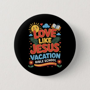 Bóton Redondo 5.08cm Escola Bíblica de Férias Amor Como Jesus Vbs 2025