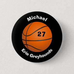Bóton Redondo 5.08cm Escolha seu basquetebol personalizado cor II da