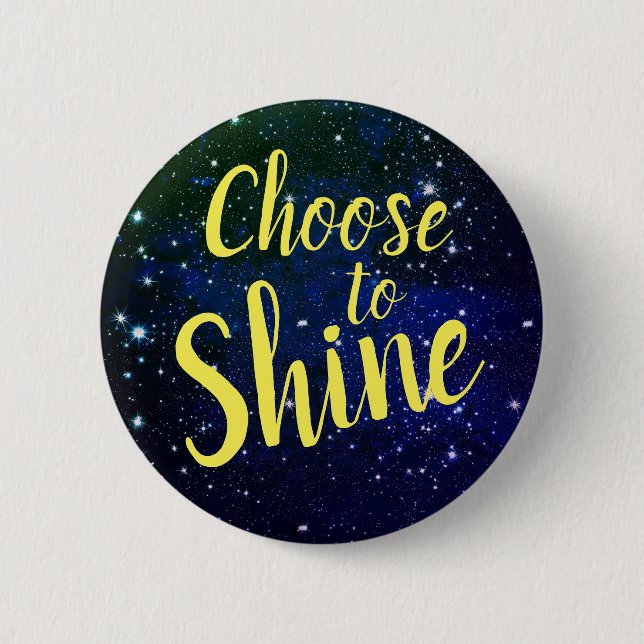Bóton Redondo 5.08cm Escolher Shine Stars Cosmos (Frente)
