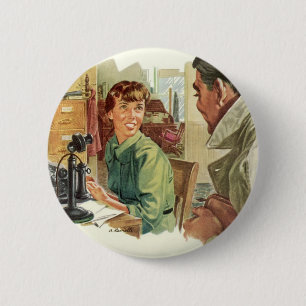 Bóton Redondo 5.08cm Escritório de Negócios da Vintage, CEO Boss e Secr